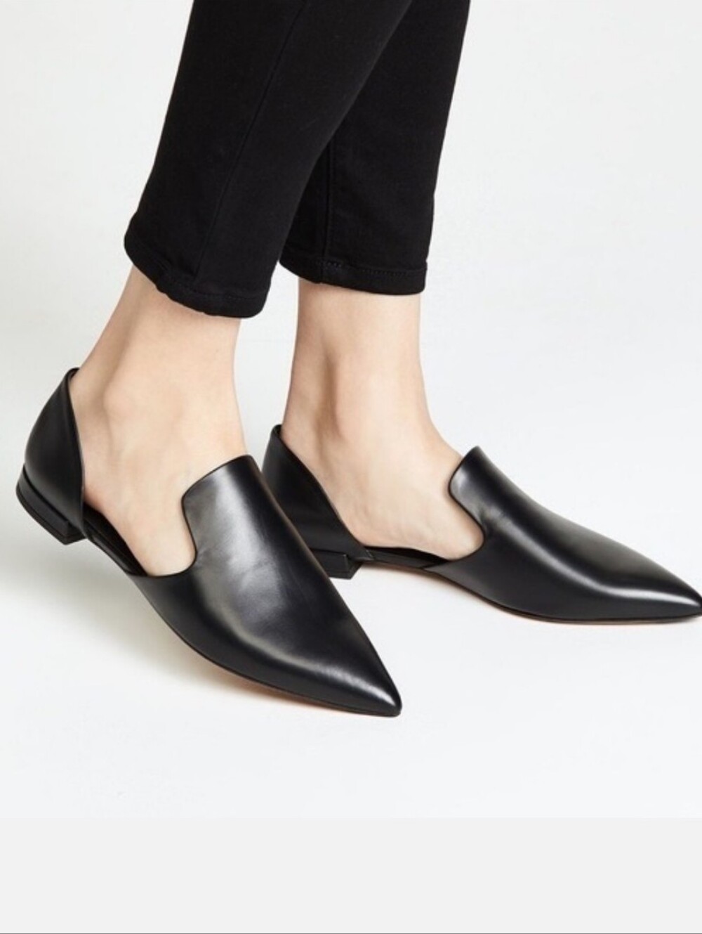 Vince Damris Black Leather Slip-on Loafers - Picture 1 of 10